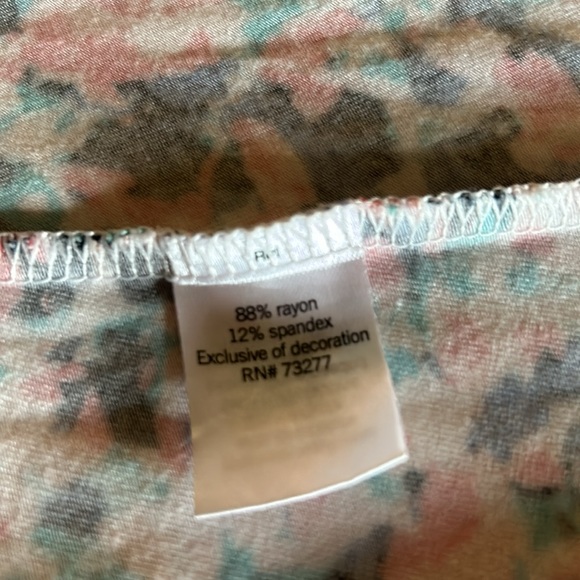 Apt 9-3/4 length sundress in comfortable multi colored printed fabric - 2X - Picture 9 of 10